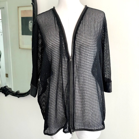 Mona Leah Couture Paris Black Mesh Jacket NWT - Picture 3 of 10